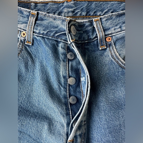 Remade Vintage Levi’s Long Denim Shorts - Picture 4 of 13